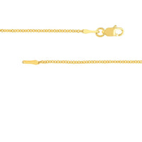 Olas d'Oro - 14K Yellow Gold 16" Light Cable Chain Necklace with Lobster Lock Clasp - 1.4 Grams Total Weight