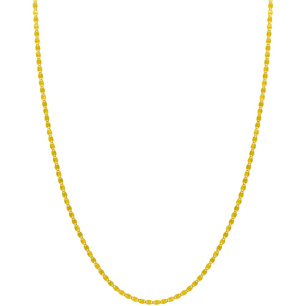 Olas d'Oro - 14K Yellow Gold 16" Valentino Chain with Flat Discs 2.70mm, 2.14 Grams Weight
