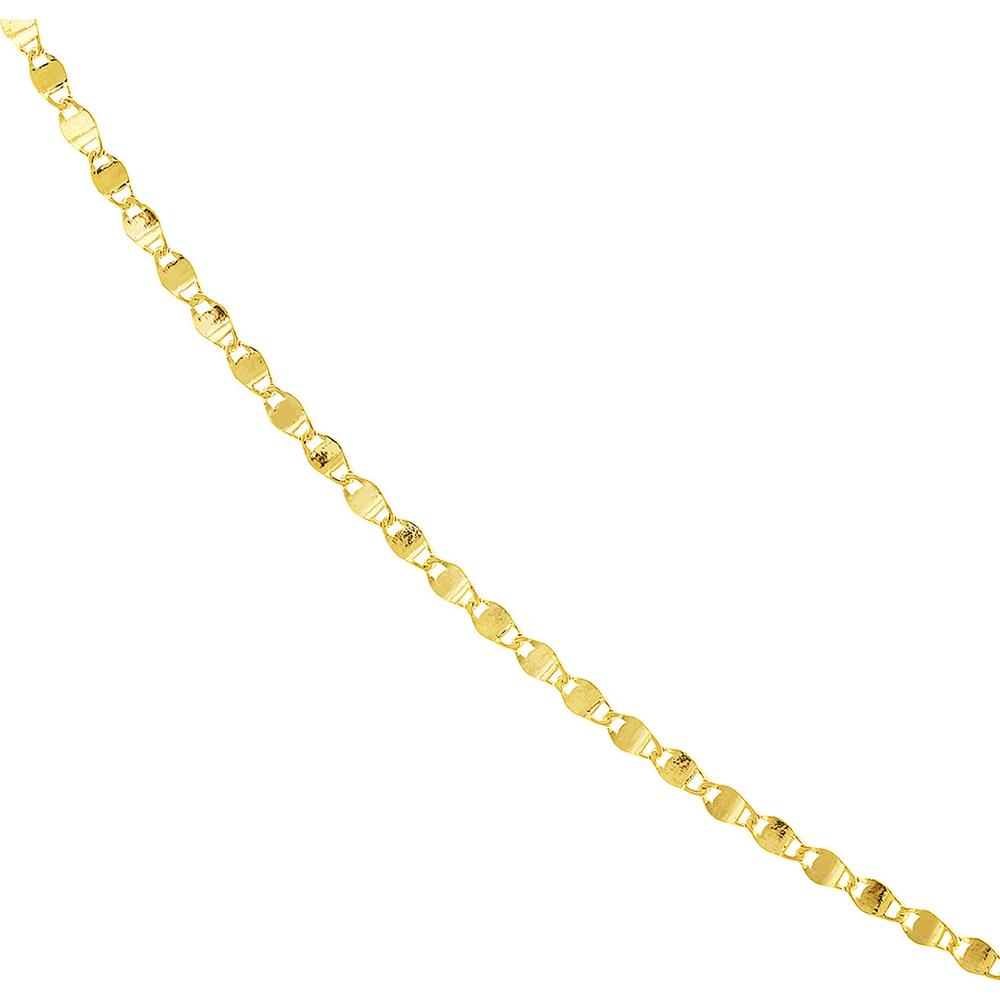 Olas d'Oro - 14K Yellow Gold 16" Valentino Chain with Flat Discs 2.70mm, 2.14 Grams Weight