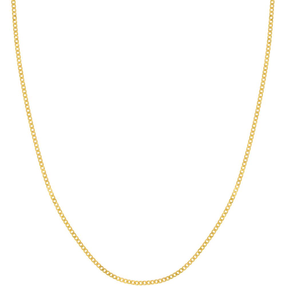 Olas d'Oro - 14K Yellow Gold 16" Open Curb Chain Necklace - 1.95mm Gauge