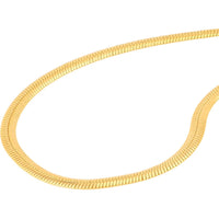 Olas d'Oro - 14K Yellow Gold 16" Oval Snake Chain Necklace with Lobster Lock - 10.86 Grams