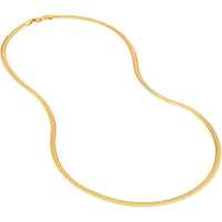 Olas d'Oro - 14K Yellow Gold 16" Oval Snake Chain Necklace with Lobster Lock - 10.86 Grams