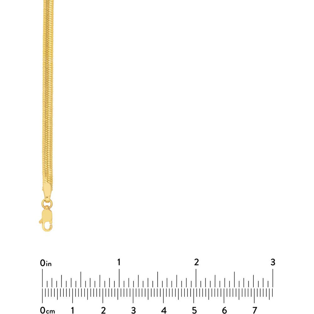 Olas d'Oro - 14K Yellow Gold 16" Oval Snake Chain Necklace with Lobster Lock - 10.86 Grams
