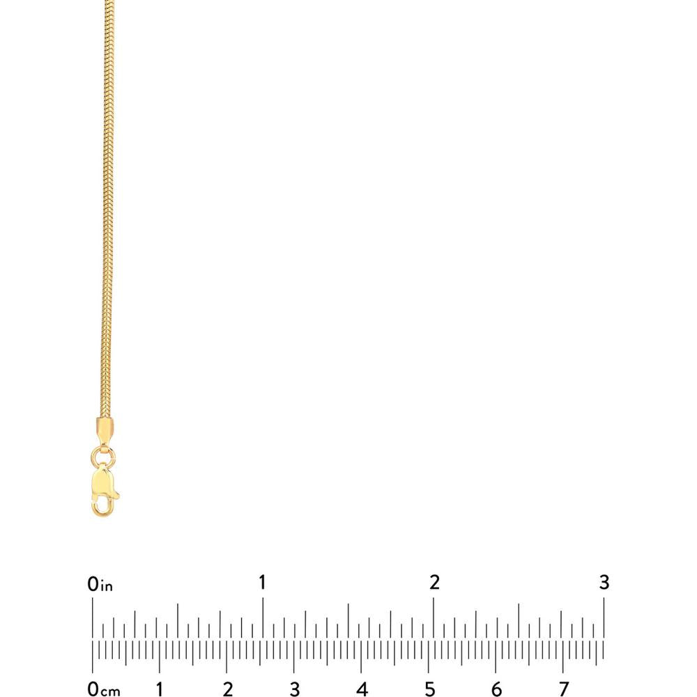 Olas d'Oro - 14K Yellow Gold 16" Snake Chain Necklace with Lobster Lock
