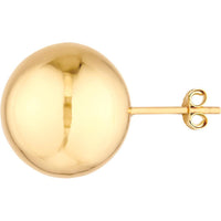 Olas d'Oro - 14K Yellow Gold 16mm Polished Ball Stud Earrings - 3.50 Grams Total Weight