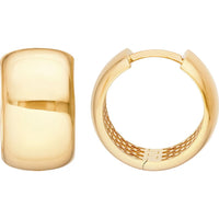Olas d'Oro - 14K Yellow Gold 16mm Polished Round Hoop Earrings