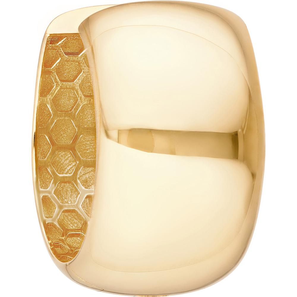Olas d'Oro - 14K Yellow Gold 16mm Polished Round Hoop Earrings