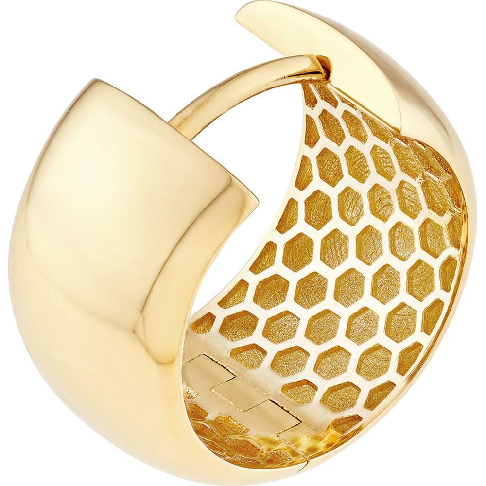 Olas d'Oro - 14K Yellow Gold 16mm Polished Round Hoop Earrings