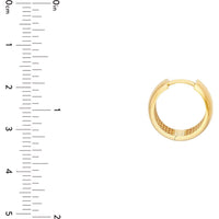 Olas d'Oro - 14K Yellow Gold 16mm Polished Round Hoop Earrings