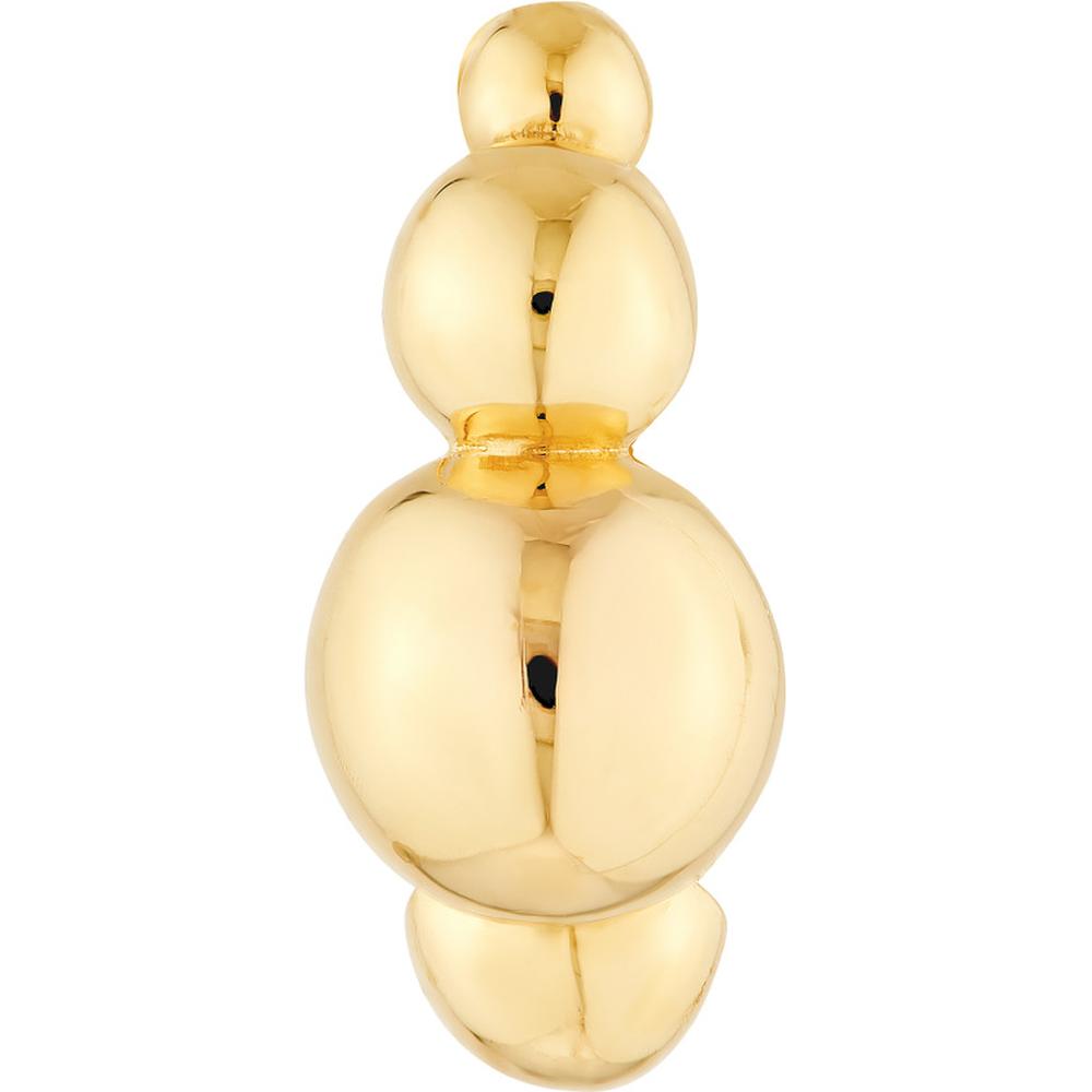 Olas d'Oro - 14K Yellow Gold 17mm Beaded Round Hoop Earrings