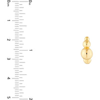 Olas d'Oro - 14K Yellow Gold 17mm Beaded Round Hoop Earrings
