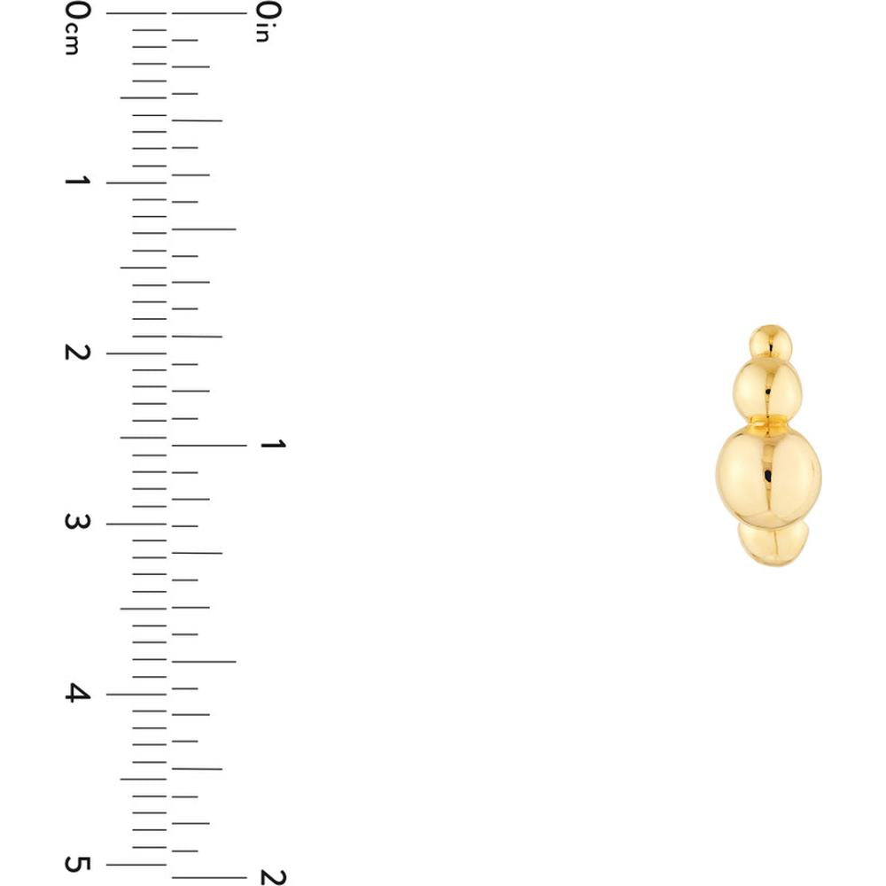 Olas d'Oro - 14K Yellow Gold 17mm Beaded Round Hoop Earrings