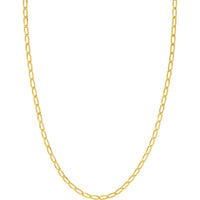 Olas d'Oro - 14K Yellow Gold 18" 3.80mm Long Link Curb Chain Necklace with Pear-Shaped Lobster Clasp