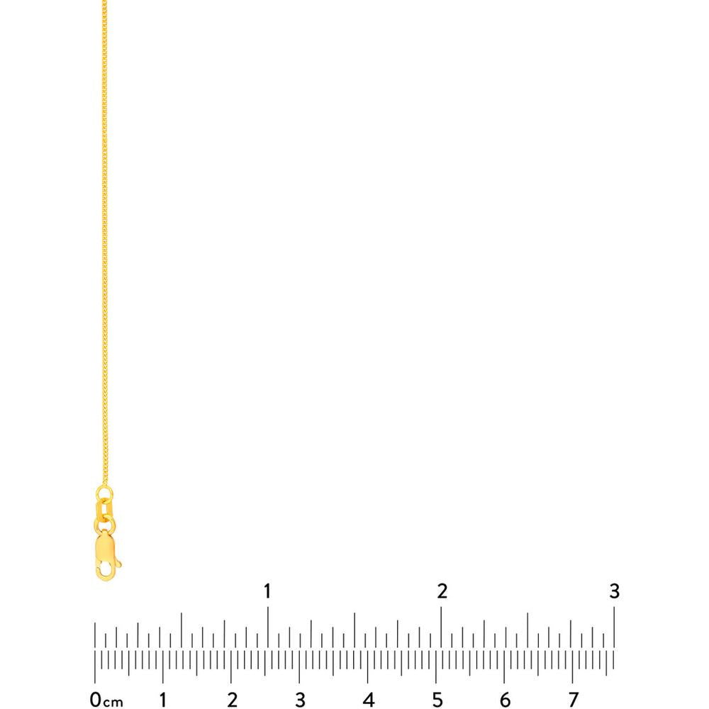 Olas d'Oro - 14K Yellow Gold 18" Adjustable 0.90mm Curb Chain Necklace with Lobster Clasp