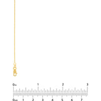 Olas d'Oro - 14K Yellow Gold 18" Adjustable Diamond-Cut Cable Chain Necklace with Lobster Clasp - 1.05mm Width