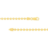 Olas d'Oro - 14K Yellow Gold 18" Bead Chain Necklace with Lobster Clasp - 18.93 Grams Total Weight