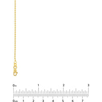 Olas d'Oro - 14K Yellow Gold 18" Bead Chain with Lobster Lock - 1.5mm, 3.93 Grams