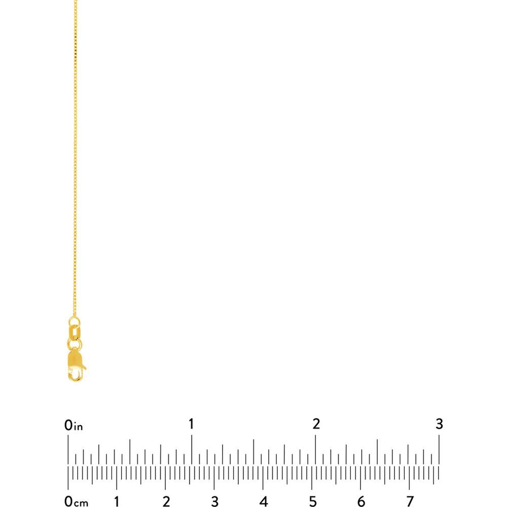 Olas d'Oro - 14K Yellow Gold 18" Box Chain Necklace with Lobster Clasp - 0.66mm Width