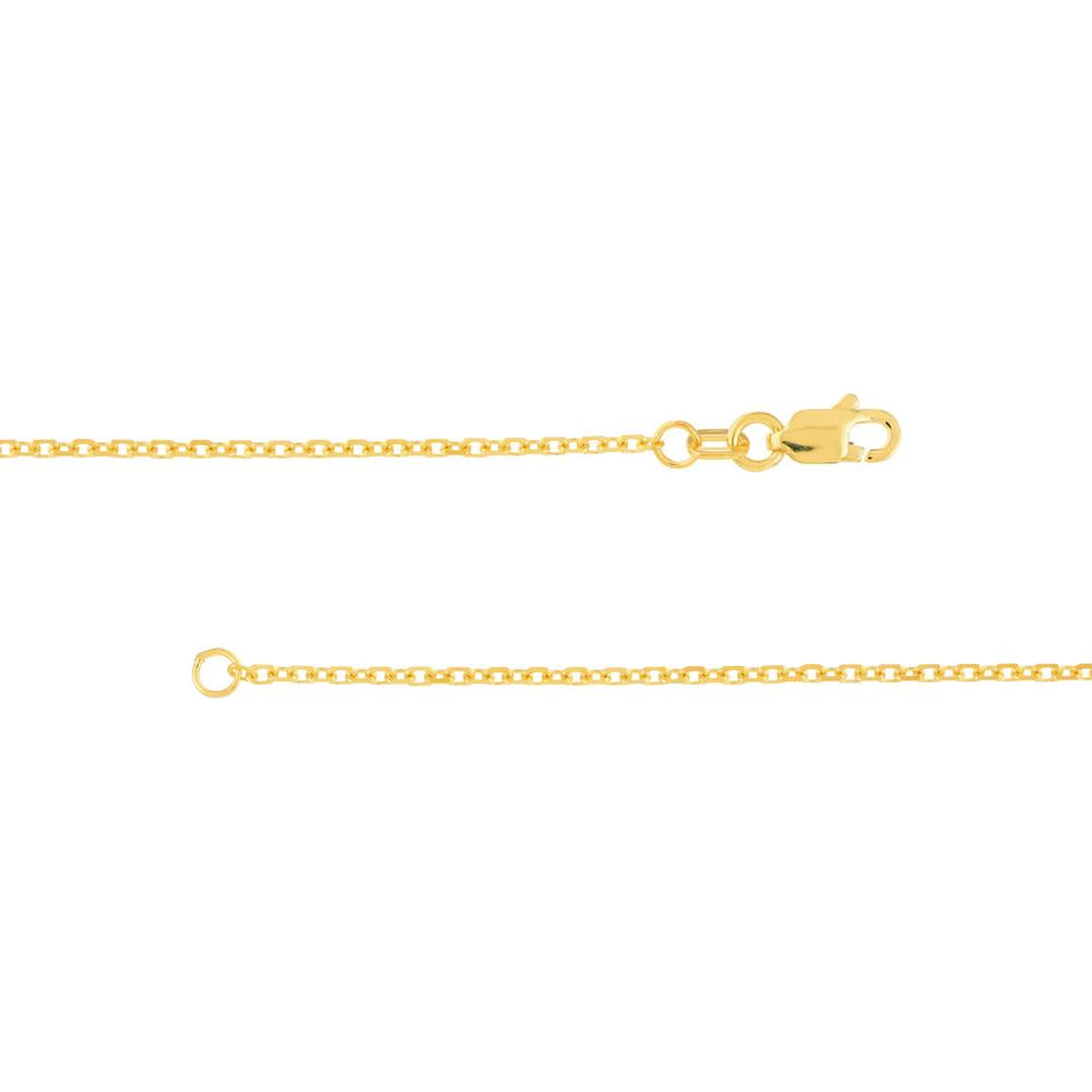 Olas d'Oro - 14K Yellow Gold 18" Diamond-Cut Cable Chain Necklace 2.69 Grams