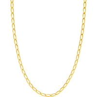 Olas d'Oro - 14K Yellow Gold 18'' Diamond-Cut Long Link Curb Chain Necklace - 4.45mm Width, 14.07g Weight