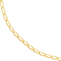 Olas d'Oro - 14K Yellow Gold 18'' Diamond-Cut Long Link Curb Chain Necklace - 4.45mm Width, 14.07g Weight