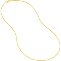 Olas d'Oro - 14K Yellow Gold 18" 1.2mm Box Chain Necklace with Lobster Lock Sleek and Secure Design