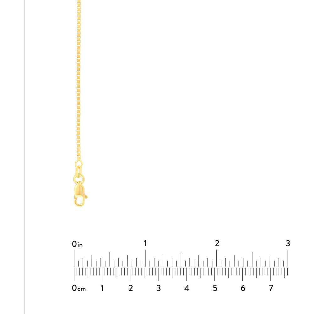 Olas d'Oro - 14K Yellow Gold 18" 1.2mm Box Chain Necklace with Lobster Lock Sleek and Secure Design
