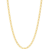 Olas d'Oro - 14K Yellow Gold 18" 3mm Long Link Curb Chain Necklace 6.56 Grams Average Weight