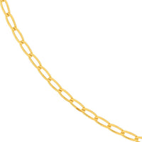 Olas d'Oro - 14K Yellow Gold 18" 3mm Long Link Curb Chain Necklace 6.56 Grams Average Weight