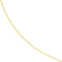 Olas d'Oro - 14K Yellow Gold 18" Adjustable Box Chain Necklace 0.66mm Wide with Lobster Clasp