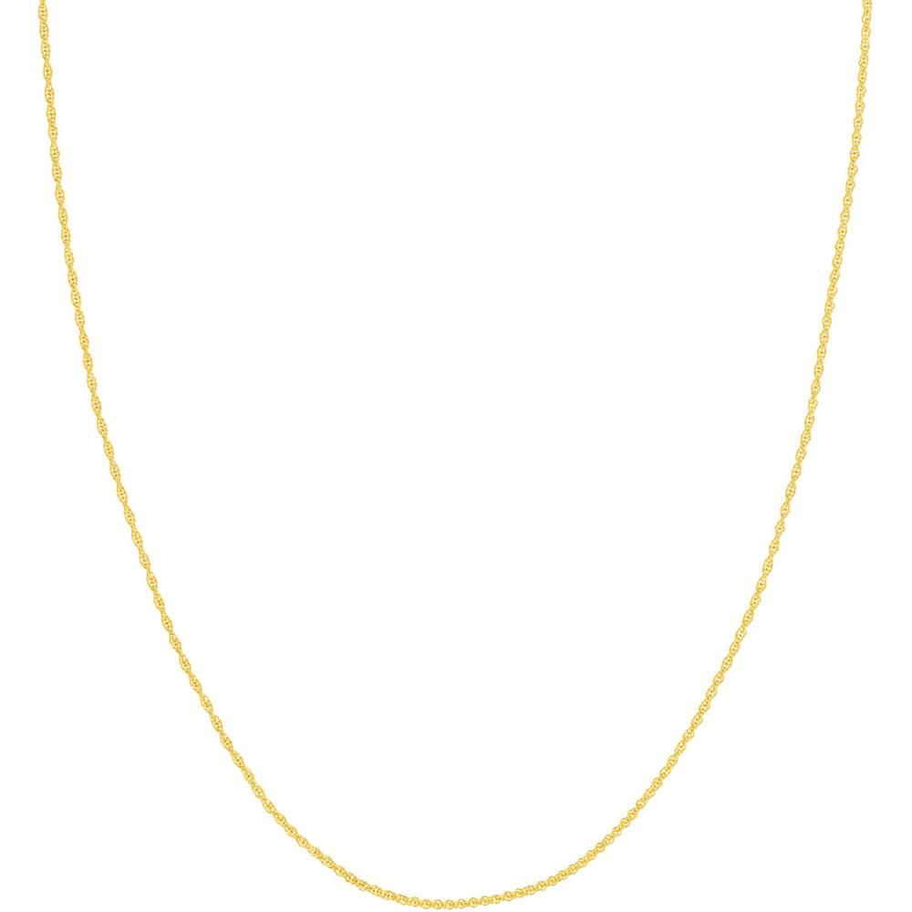 Olas d'Oro - 14K Yellow Gold 18" Adjustable Double Rope Chain Necklace - 1.40mm Width
