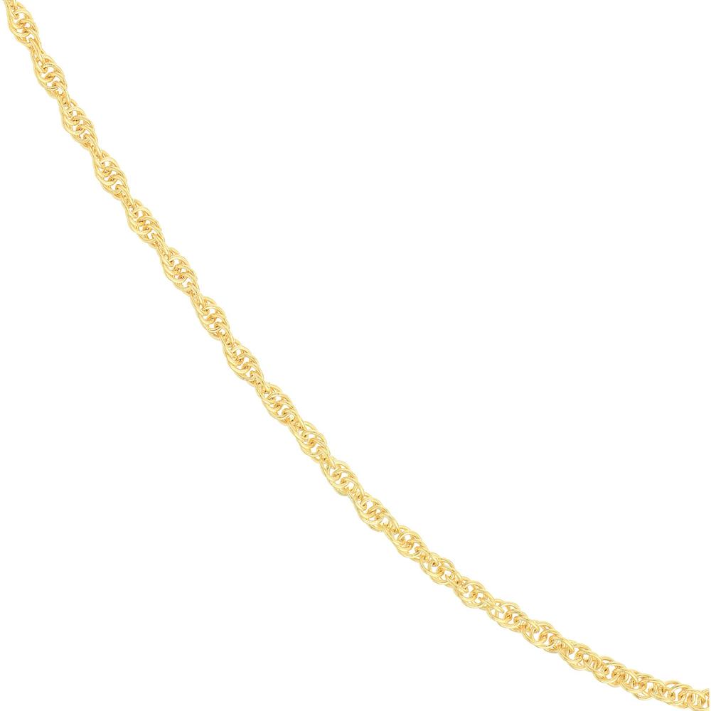 Olas d'Oro - 14K Yellow Gold 18" Adjustable Double Rope Chain Necklace - 1.40mm Width