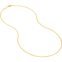 Olas d'Oro - 14K Yellow Gold 18" Bead and Long Bar Chain Necklace - 3.81 Grams Average Weight