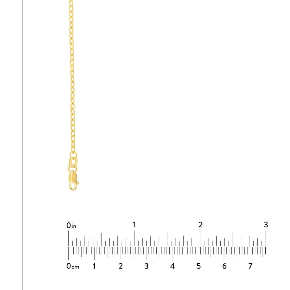 Olas d'Oro - 14K Yellow Gold 18" Designer Rolo Chain Necklace - 1.90mm