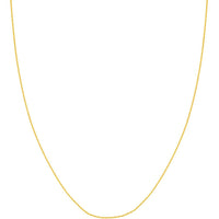 Olas d'Oro - 14K Yellow Gold 18" Diamond-Cut Anchor Chain Necklace with Adjustable 2" Extension - 1.67 Grams Total Weight