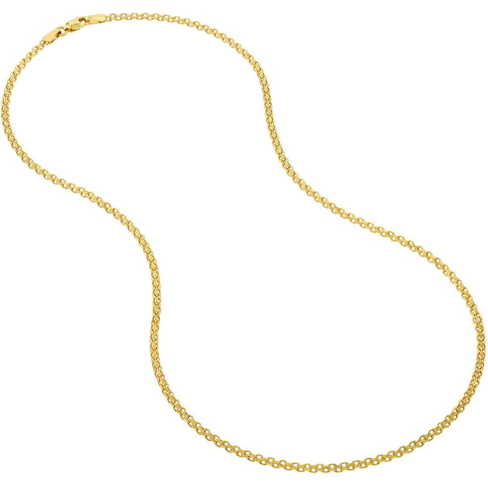 Olas d'Oro - 14K Yellow Gold 18" Forzentina Bismarck Chain - 2.25mm