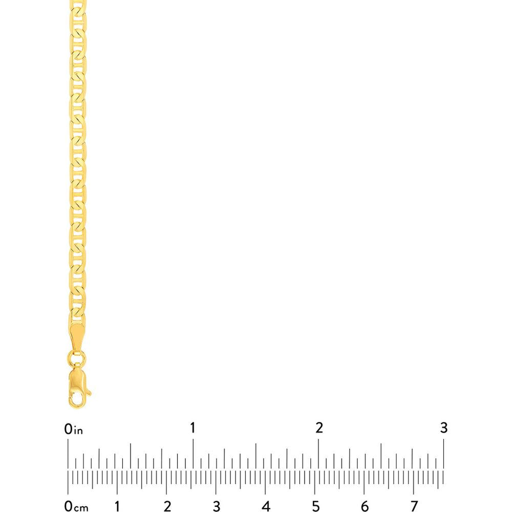 Olas d'Oro - 14K Yellow Gold 18" Mariner Chain Necklace - 3.7mm