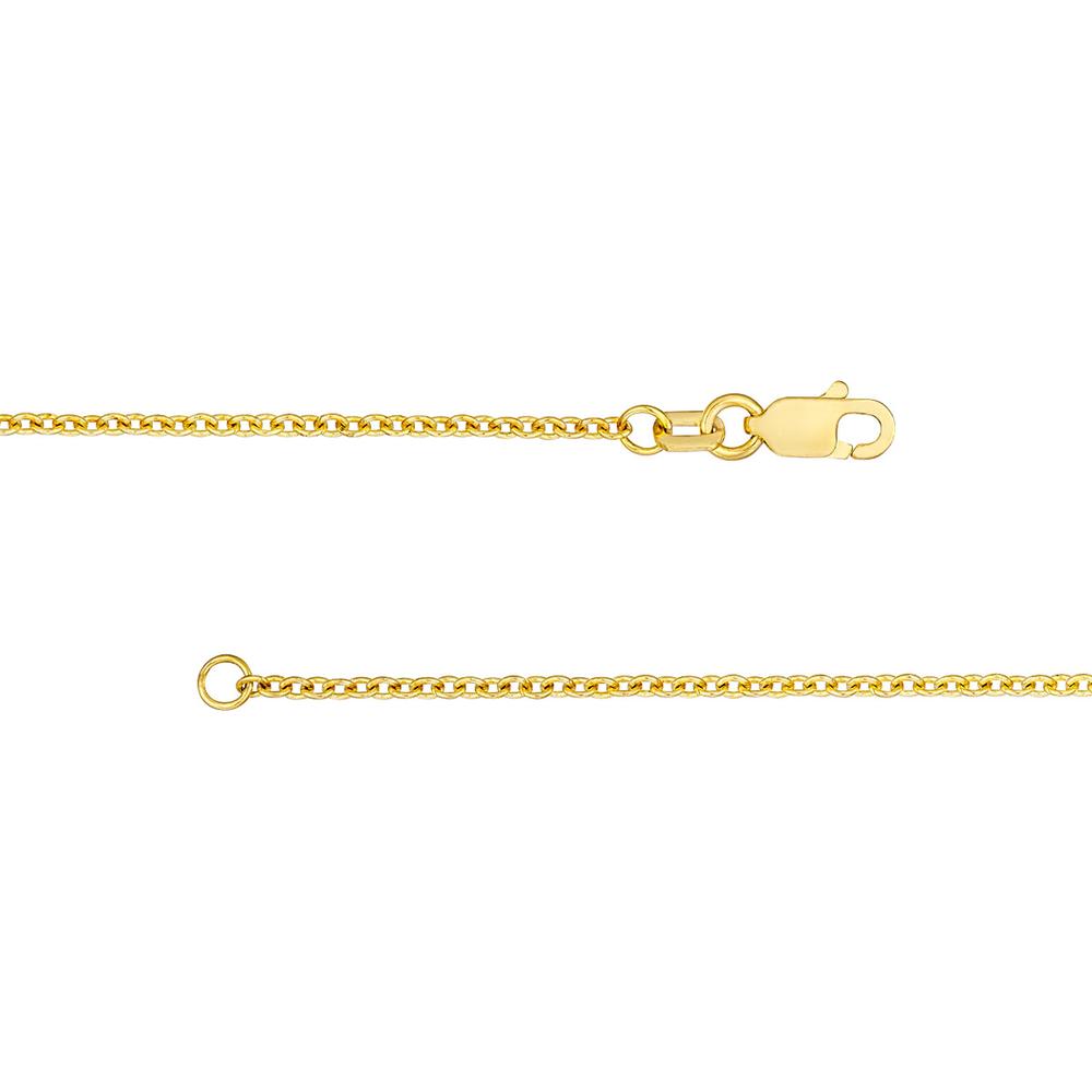 Olas d'Oro - 14K Yellow Gold 18" Open Cable Chain Necklace - 1.6mm, Lobster Clasp Closure