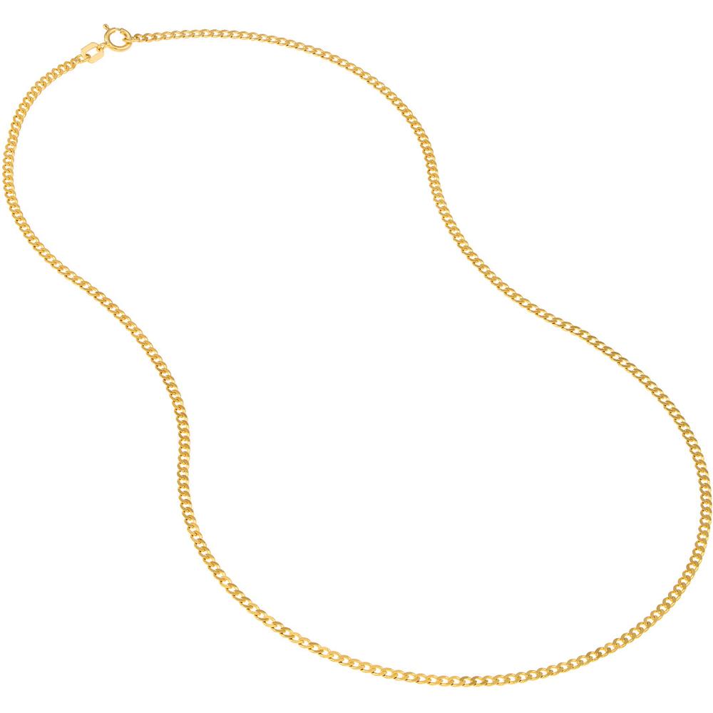 Olas d'Oro - 14K Yellow Gold 18" Open Curb Chain Necklace - 1.95mm
