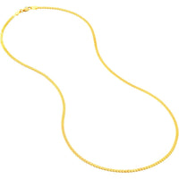 Olas d'Oro - 14K Yellow Gold 18" Serpentine Chain Necklace with Lobster Lock - 5.77 Grams