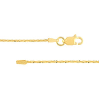 Olas d'Oro - 14K Yellow Gold 18" Sparkle Chain Necklace with Lobster Clasp - 1.99 Grams Total Weight