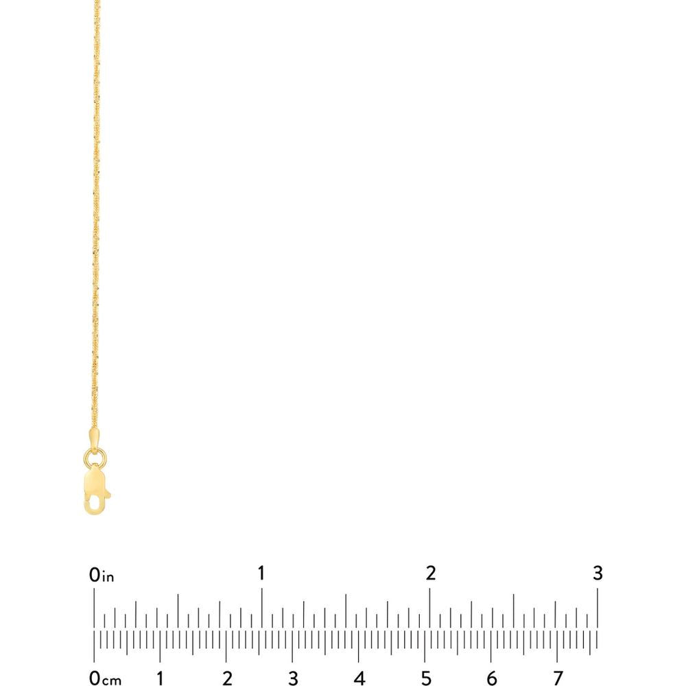 Olas d'Oro - 14K Yellow Gold 18" Sparkle Chain Necklace with Lobster Clasp - 1.99 Grams Total Weight