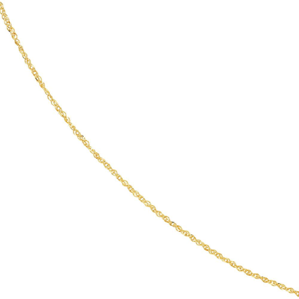 Olas d'Oro - 14K Yellow Gold 18" Sparkle Singapore Chain with Lobster Clasp - 1.7 Grams