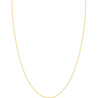 Olas d'Oro - 14K Yellow Gold 18" Square Wheat Chain Necklace with Diamond-Cut Finish 0.85mm Width