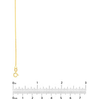 Olas d'Oro - 14K Yellow Gold 18" Square Wheat Chain Necklace with Spring Ring - 0.85mm Thickness