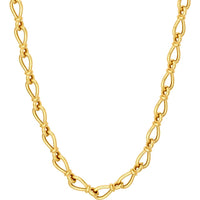Olas d'Oro - 14K Yellow Gold 18" Teardrop Link Chain Necklace - 14.42 grams