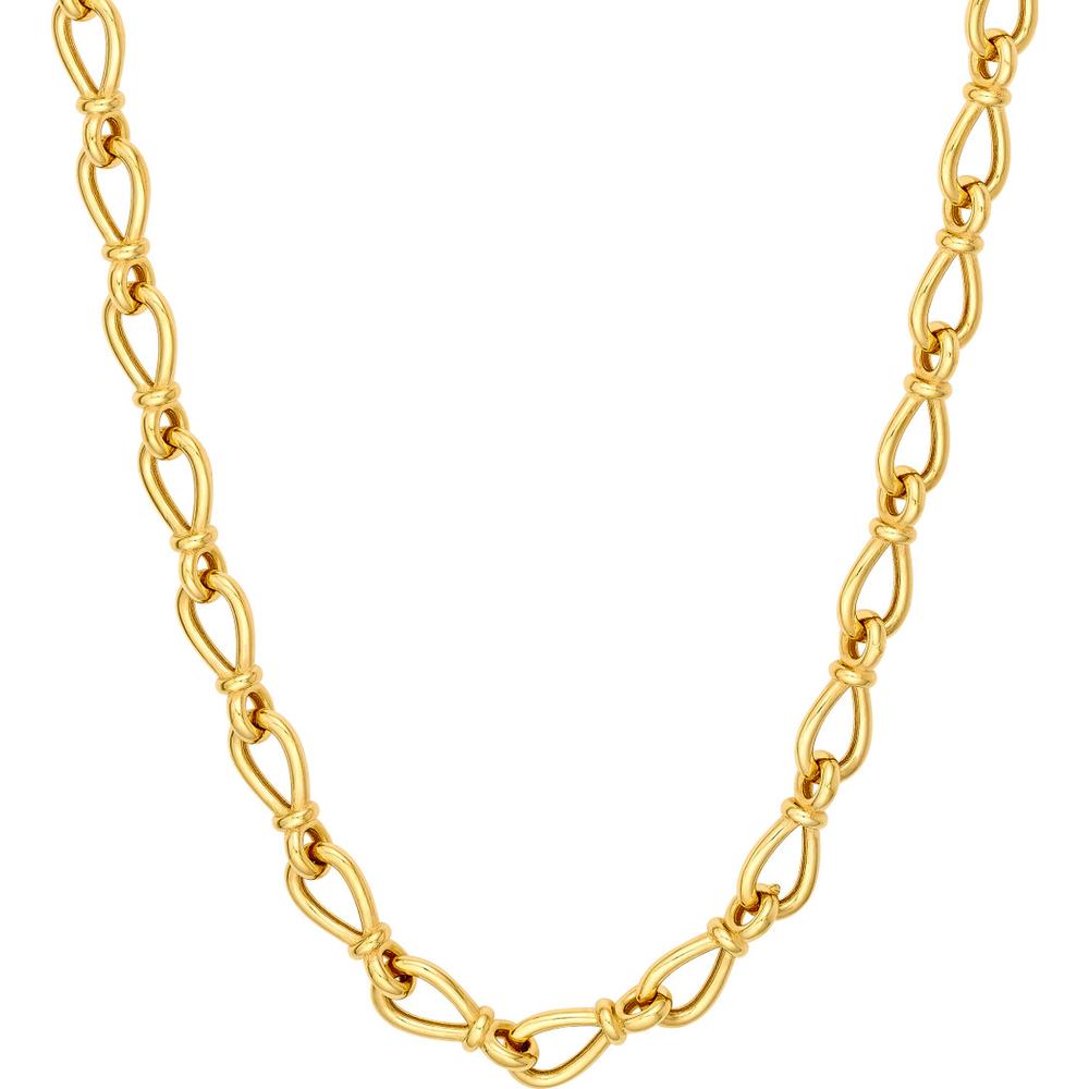 Olas d'Oro - 14K Yellow Gold 18" Teardrop Link Chain Necklace - 14.42 grams