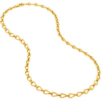 Olas d'Oro - 14K Yellow Gold 18" Teardrop Link Chain Necklace - 14.42 grams