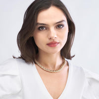 Olas d'Oro - 14K Yellow Gold 18'' Twisted Cable Necklace with Pear-Shaped Lobster Clasp