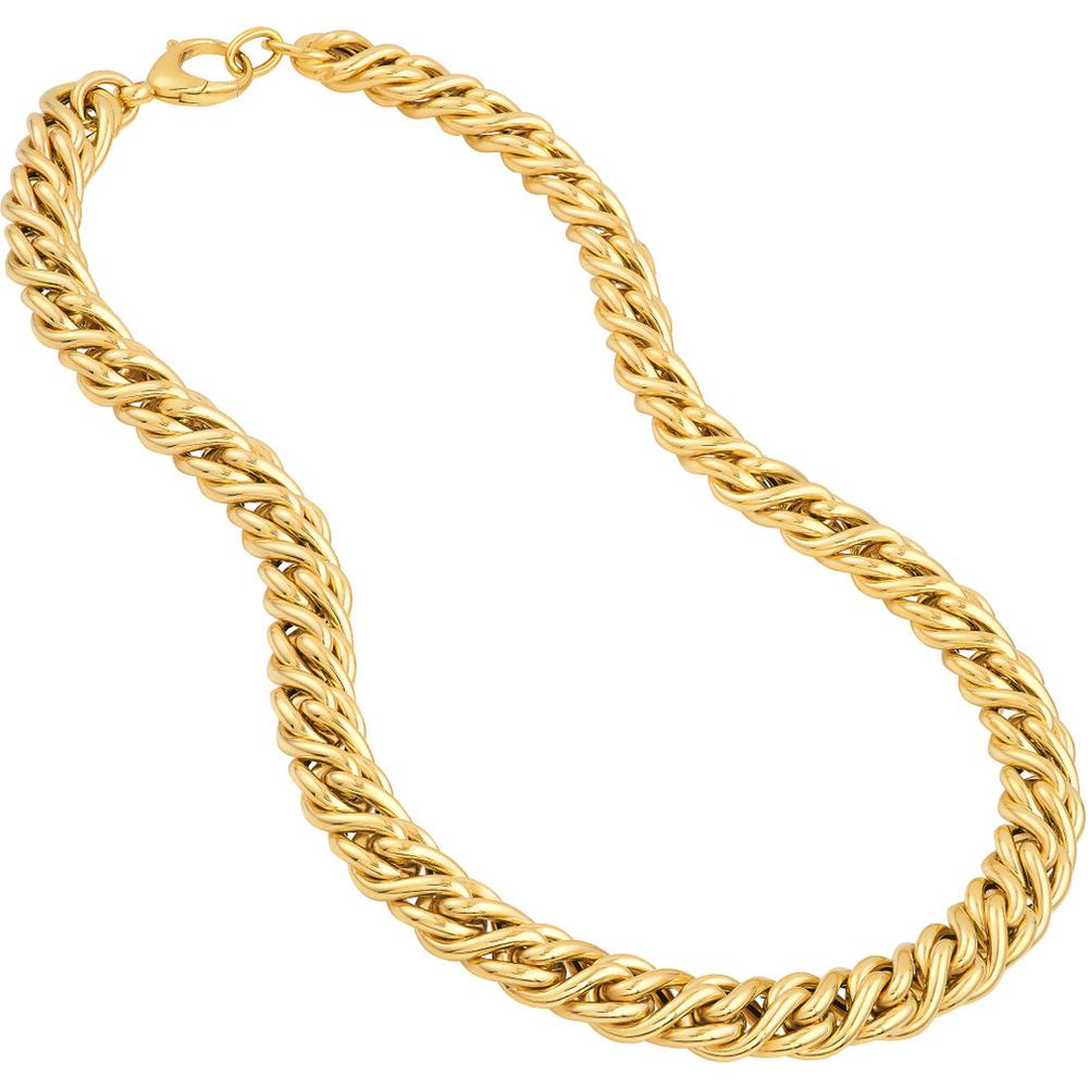 Olas d'Oro - 14K Yellow Gold 18'' Twisted Cable Necklace with Pear-Shaped Lobster Clasp